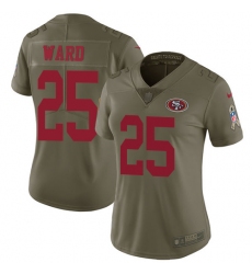 Women's Nike San Francisco 49ers #25 Jimmie Ward Limited Olive 2017 Salute to Service NFL Jersey