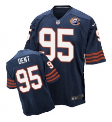 Men's Nike Chicago Bears #95 Richard Dent Elite Navy Blue Throwback NFL Jersey