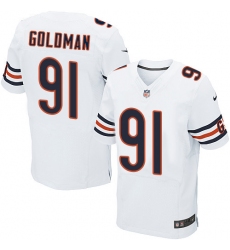 Men's Nike Chicago Bears #91 Eddie Goldman Elite White NFL Jersey