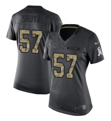 Women's Nike Chicago Bears #57 Dan Skuta Limited Black 2016 Salute to Service NFL Jersey