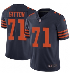Men's Nike Chicago Bears #71 Josh Sitton Navy Blue Alternate Vapor Untouchable Limited Player NFL Jersey