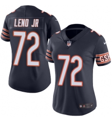 Women's Nike Chicago Bears #72 Charles Leno Navy Blue Team Color Vapor Untouchable Limited Player NFL Jersey