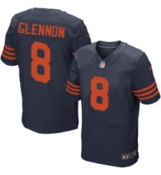 Men's Nike Chicago Bears #8 Mike Glennon Elite Navy Blue Alternate NFL Jersey