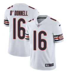 Men's Nike Chicago Bears #16 Pat O'Donnell White Vapor Untouchable Limited Player NFL Jersey