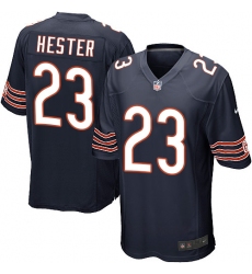 Men's Nike Chicago Bears #23 Devin Hester Game Navy Blue Team Color NFL Jersey