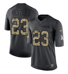 Men's Nike Chicago Bears #23 Devin Hester Limited Black 2016 Salute to Service NFL Jersey