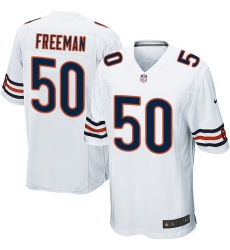 Men's Nike Chicago Bears #50 Jerrell Freeman Game White NFL Jersey