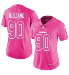 Women's Nike Chicago Bears #90 Jonathan Bullard Limited Pink Rush Fashion NFL Jersey
