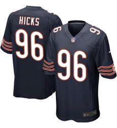 Men's Nike Chicago Bears #96 Akiem Hicks Game Navy Blue Team Color NFL Jersey