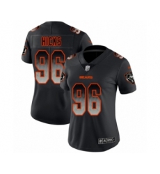 Women's Chicago Bears #96 Akiem Hicks Limited Black Smoke Fashion Football Jersey
