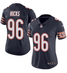 Women's Nike Chicago Bears #96 Akiem Hicks Navy Blue Team Color Vapor Untouchable Limited Player NFL Jersey