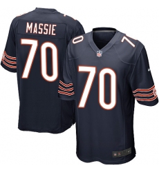Men's Nike Chicago Bears #70 Bobby Massie Game Navy Blue Team Color NFL Jersey