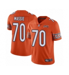 Youth Chicago Bears #70 Bobby Massie Orange Alternate 100th Season Limited Football Jersey
