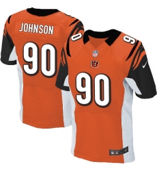 Men's Nike Cincinnati Bengals #90 Michael Johnson Elite Orange Alternate NFL Jersey