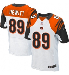 Men's Nike Cincinnati Bengals #89 Ryan Hewitt Elite White NFL Jersey