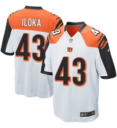 Men's Nike Cincinnati Bengals #43 George Iloka Game White NFL Jersey