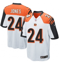 Men's Nike Cincinnati Bengals #24 Adam Jones Game White NFL Jersey