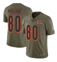 Men's Nike Cincinnati Bengals #80 Josh Malone Limited Olive 2017 Salute to Service NFL Jersey