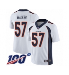 Men's Denver Broncos #57 Demarcus Walker White Vapor Untouchable Limited Player 100th Season Football Jersey