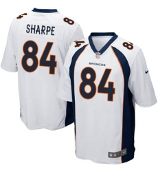 Men's Nike Denver Broncos #84 Shannon Sharpe Game White NFL Jersey