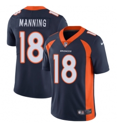 Youth Nike Denver Broncos #18 Peyton Manning Navy Blue Alternate Vapor Untouchable Limited Player NFL Jersey