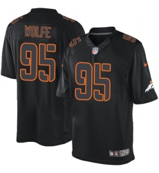Men's Nike Denver Broncos #95 Derek Wolfe Limited Black Impact NFL Jersey