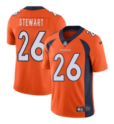 Men's Nike Denver Broncos #26 Darian Stewart Orange Team Color Vapor Untouchable Limited Player NFL Jersey