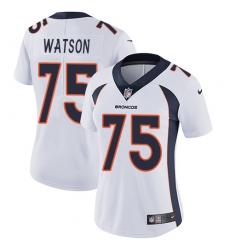 Women's Nike Denver Broncos #75 Menelik Watson White Vapor Untouchable Limited Player NFL Jersey