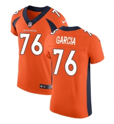 Men's Nike Denver Broncos #76 Max Garcia Orange Team Color Vapor Untouchable Elite Player NFL Jersey