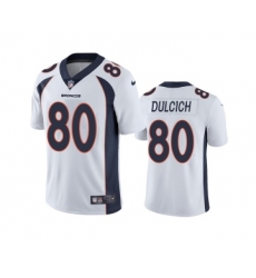 Men's Denver Broncos #80 Greg Dulcich White Vapor Untouchable Stitched Jersey
