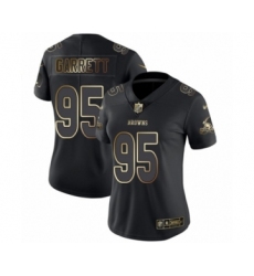 Women's Cleveland Browns #95 Myles Garrett Black Gold Vapor Untouchable Limited Football Jersey