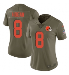 Women's Nike Cleveland Browns #8 Kevin Hogan Limited Olive 2017 Salute to Service NFL Jersey