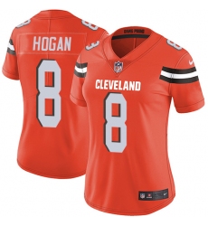 Women's Nike Cleveland Browns #8 Kevin Hogan Orange Alternate Vapor Untouchable Limited Player NFL Jersey