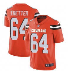 Youth Nike Cleveland Browns #64 JC Tretter Orange Alternate Vapor Untouchable Limited Player NFL Jersey