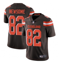 Youth Nike Cleveland Browns #82 Ozzie Newsome Brown Team Color Vapor Untouchable Limited Player NFL Jersey