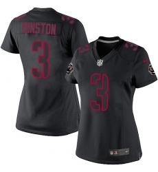 Women's Nike Tampa Bay Buccaneers #3 Jameis Winston Limited Black Impact NFL Jersey