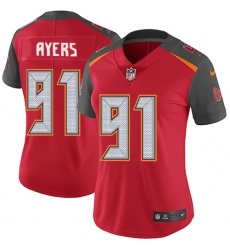 Women's Nike Tampa Bay Buccaneers #91 Robert Ayers Red Team Color Vapor Untouchable Limited Player NFL Jersey