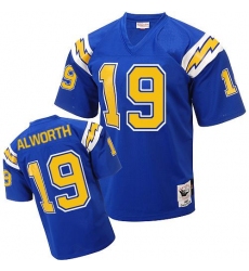 Mitchell And Ness Los Angeles Chargers #19 Lance Alworth Authentic Electric Blue 1984 Throwback NFL Jersey