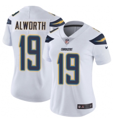 Women's Nike Los Angeles Chargers #19 Lance Alworth White Vapor Untouchable Limited Player NFL Jersey
