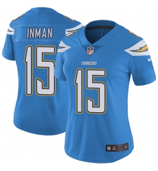 Women's Nike Los Angeles Chargers #15 Dontrelle Inman Elite Electric Blue Alternate NFL Jersey
