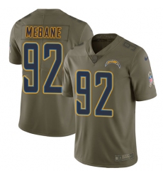 Youth Nike Los Angeles Chargers #92 Brandon Mebane Limited Olive 2017 Salute to Service NFL Jersey