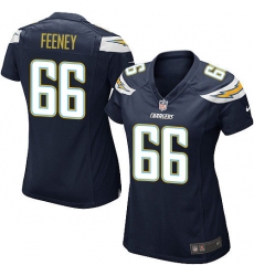 Women's Nike Los Angeles Chargers #66 Dan Feeney Game Navy Blue Team Color NFL Jersey