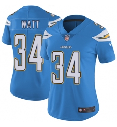 Women's Nike Los Angeles Chargers #34 Derek Watt Elite Electric Blue Alternate NFL Jersey