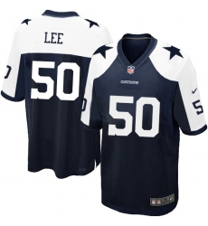 Men's Nike Dallas Cowboys #50 Sean Lee Game Navy Blue Throwback Alternate NFL Jersey