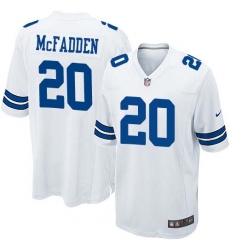 Men's Nike Dallas Cowboys #20 Darren McFadden Game White NFL Jersey