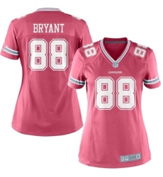 Women's Nike Dallas Cowboys #88 Dez Bryant Limited Pink NFL Jersey