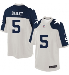 Men's Nike Dallas Cowboys #5 Dan Bailey Limited White Throwback Alternate NFL Jersey