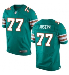 Men's Nike Miami Dolphins #77 Adam Joseph Duhe Elite Aqua Green Alternate NFL Jersey