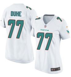 Women's Nike Miami Dolphins #77 Adam Joseph Duhe Game White NFL Jersey