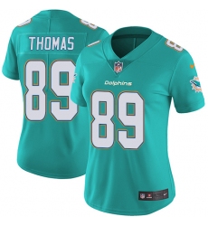 Women's Nike Miami Dolphins #89 Julius Thomas Elite Aqua Green Team Color NFL Jersey